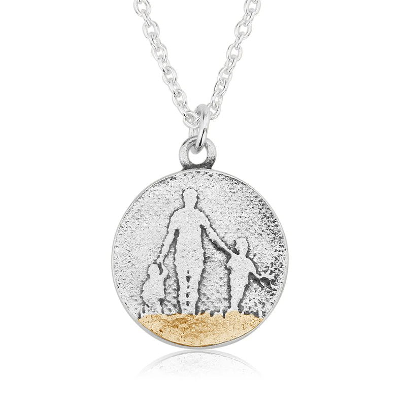 Mother & Two Children Beach Necklace