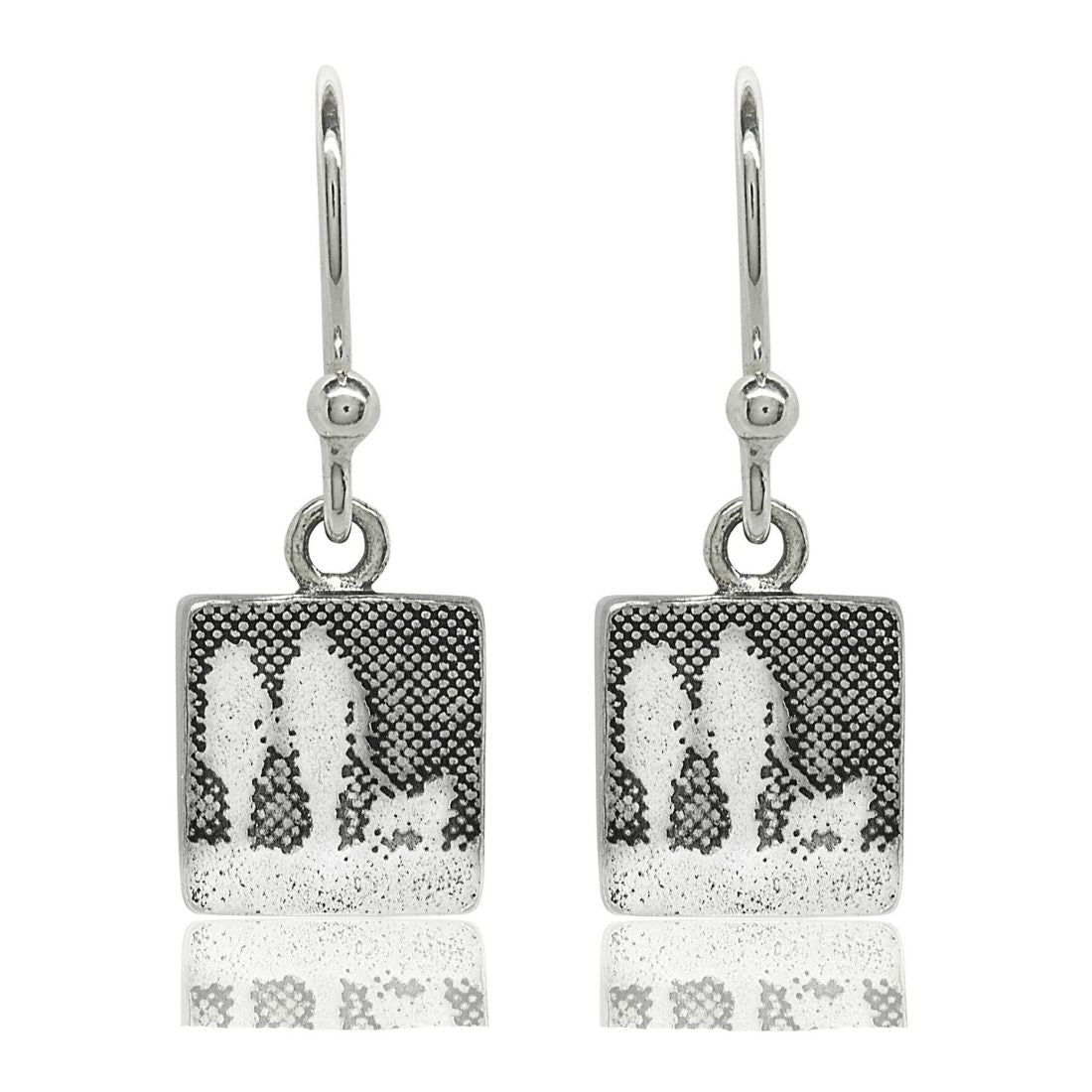 Couple and Mans Best Friend Beach Walks Dog Earrings