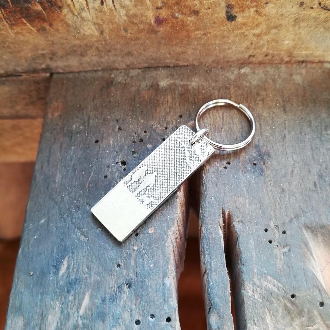 Couple & Mans Best Friend Silver Dog Keyring