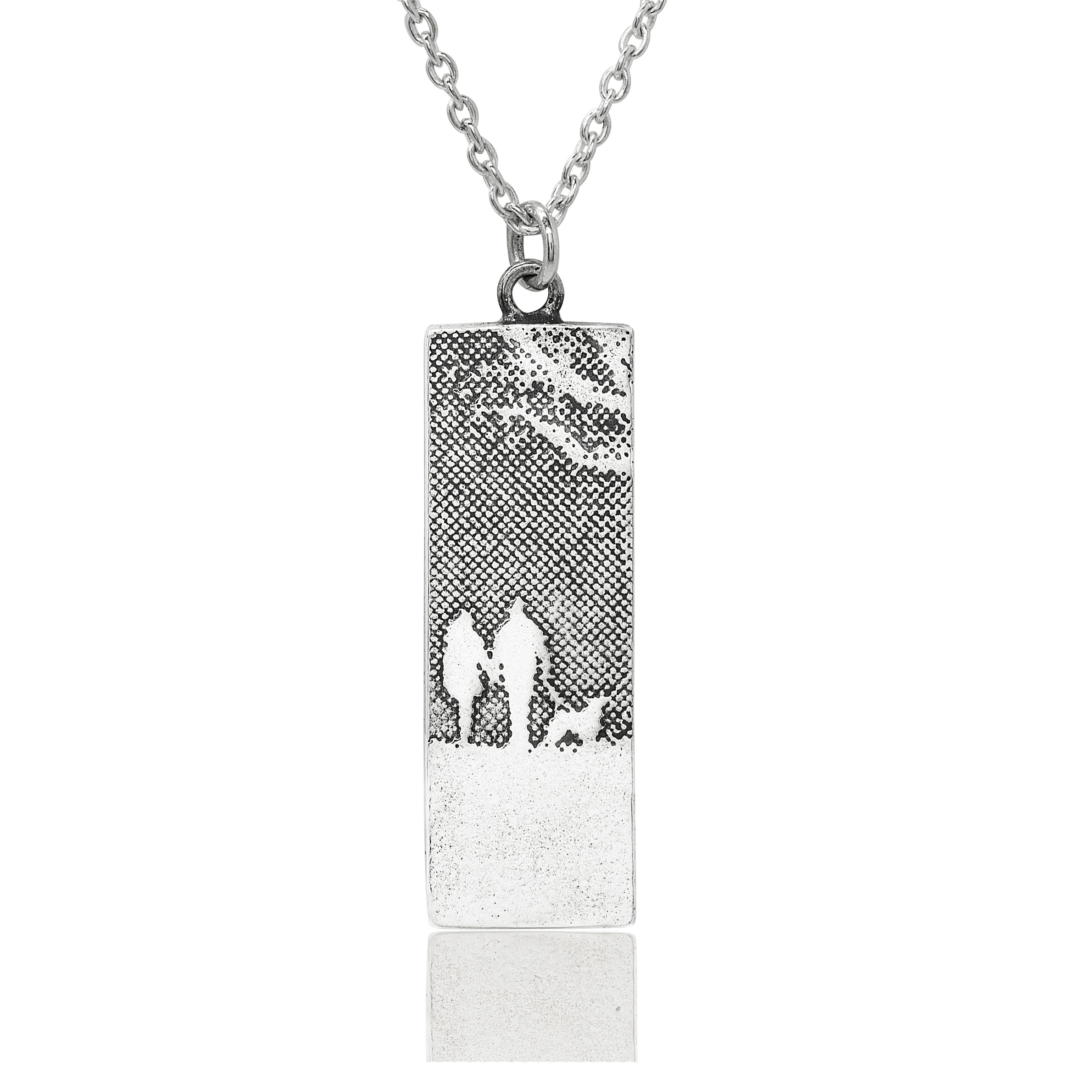 Sterling Silver Couple & Dog Necklace Jewellery for Dog Lovers