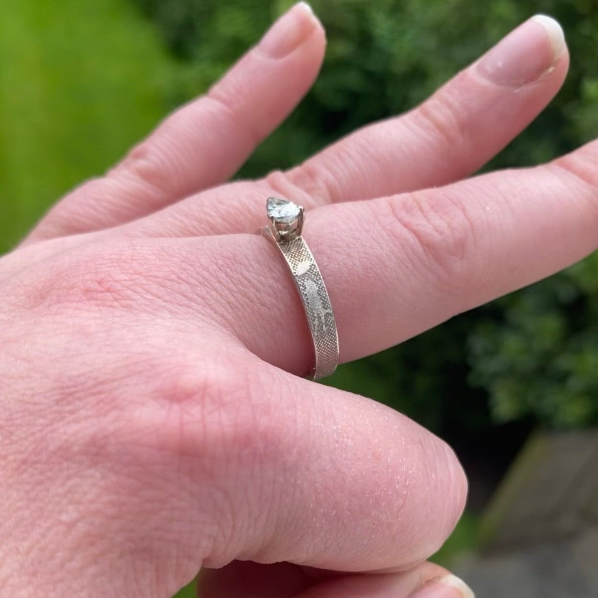 Dancing in the Rain Diamond Engagement Ring in White Gold/Platinum