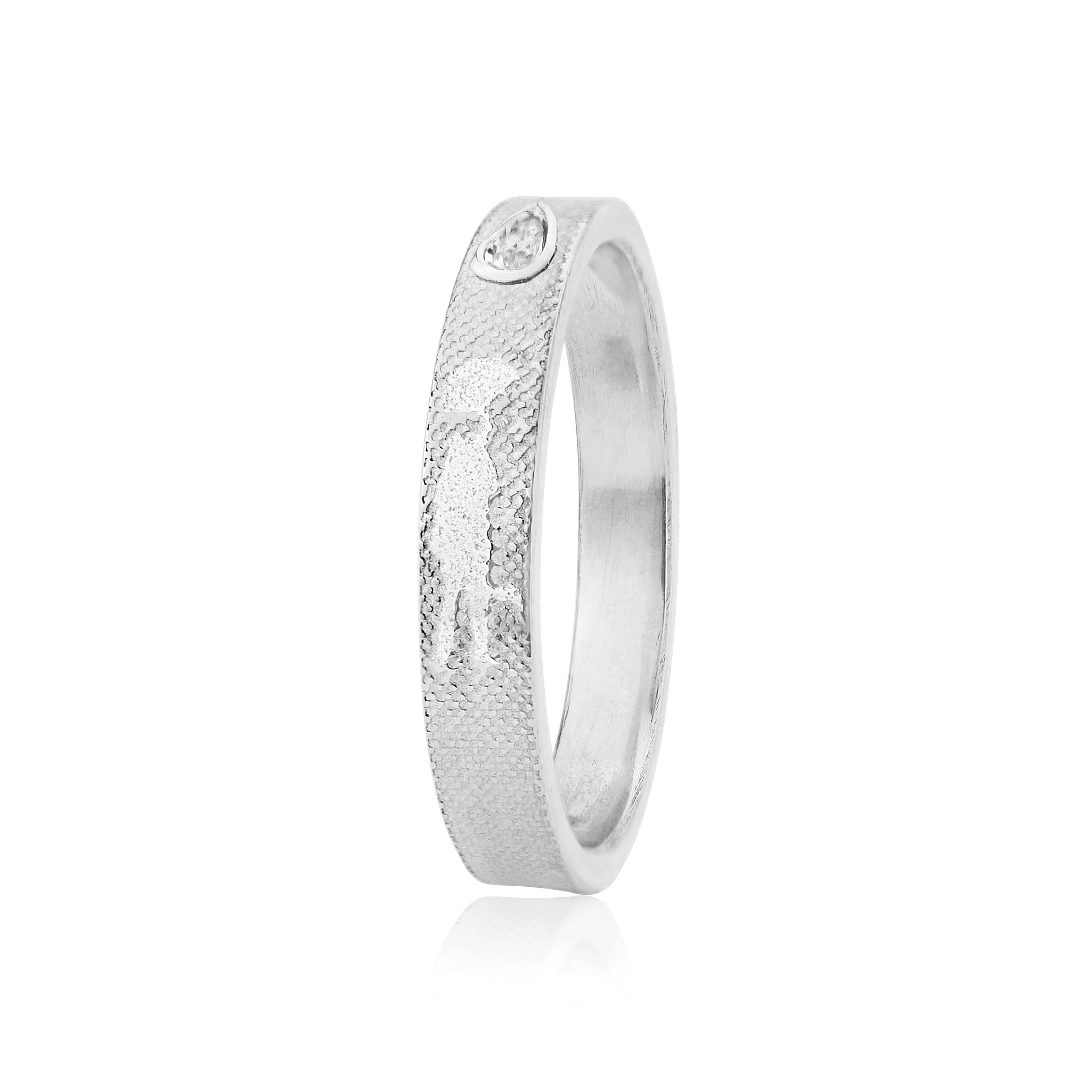 Dancing in the Rain Diamond Wedding Ring in White Gold/Platinum