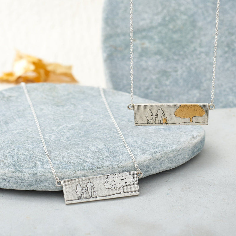 Dog Lovers Family Tree Necklace