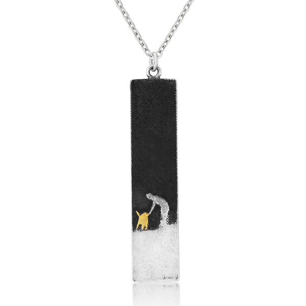 Dog Lovers Gold Dog Necklace 'Walks Beneath the Night's Sky'
