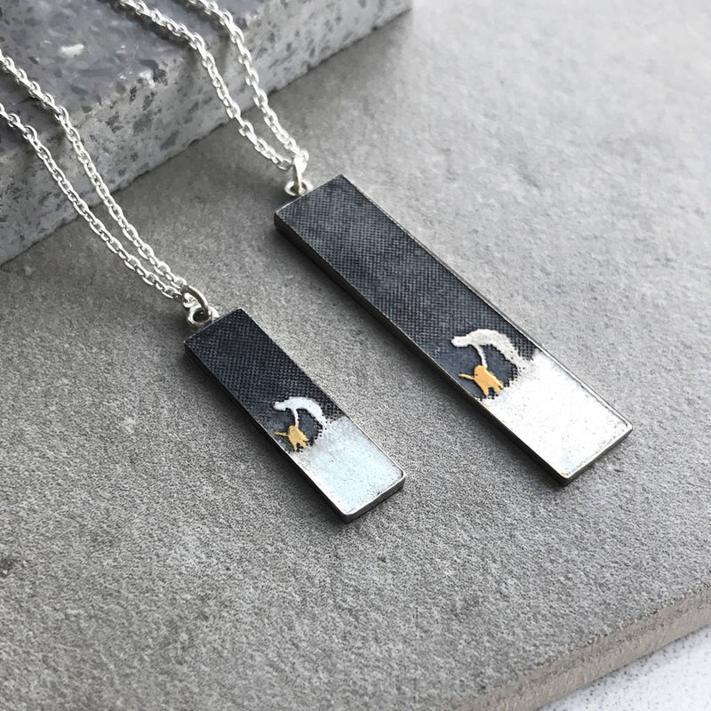 Dog Lovers Gold Dog Necklace 'Walks Beneath the Night's Sky'