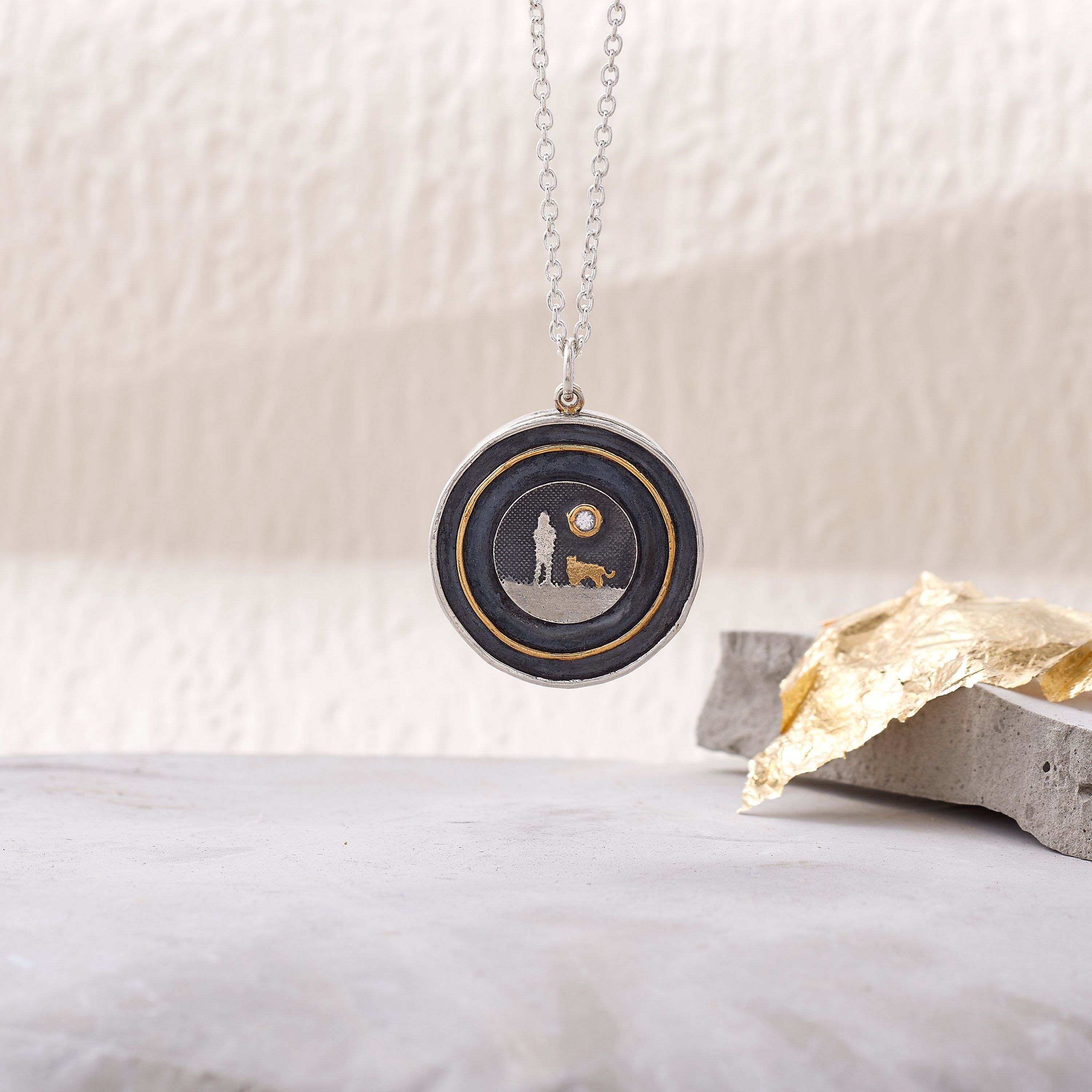 Dog Lovers Sapphire Moon Locket