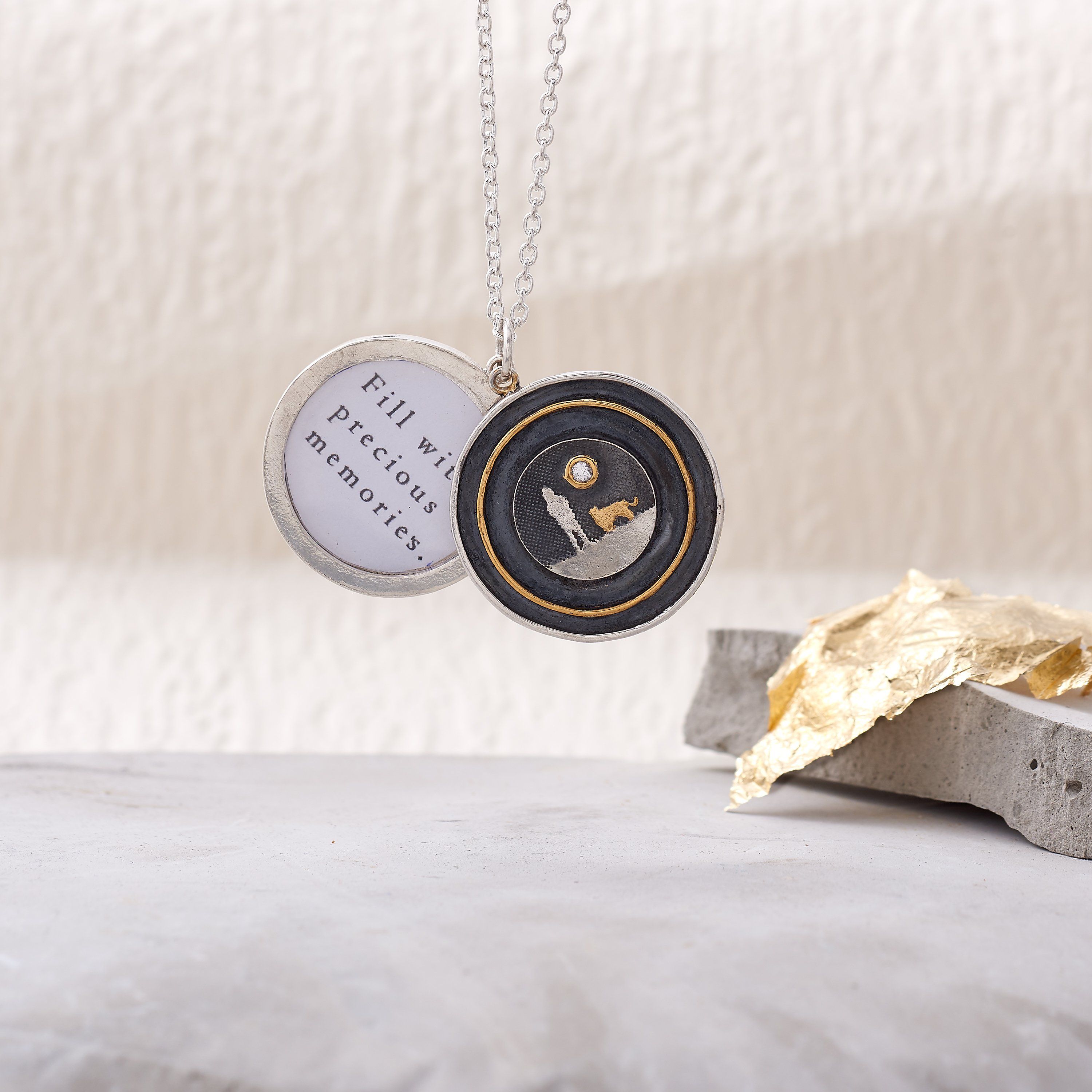 Dog Lovers Sapphire Moon Locket