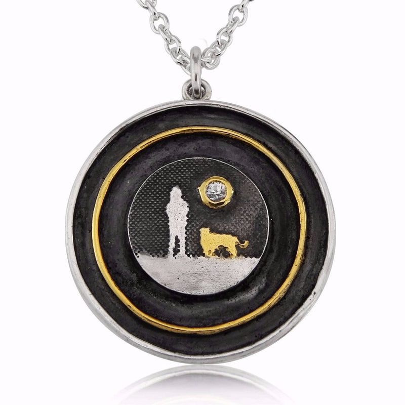 Dog Lovers Sapphire Moon Locket