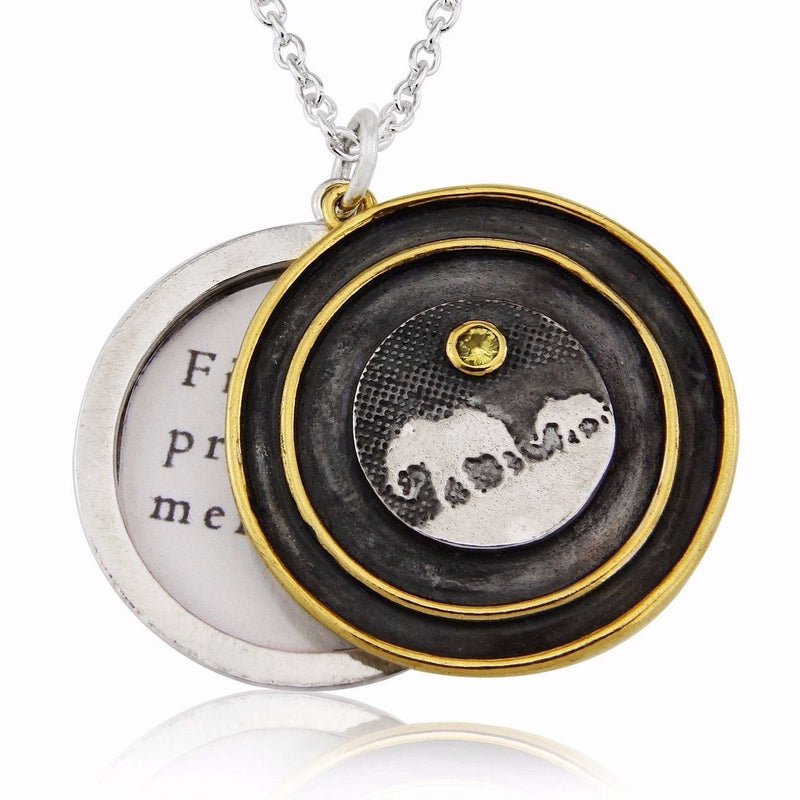 Elephant Lovers Sapphire Moon Locket