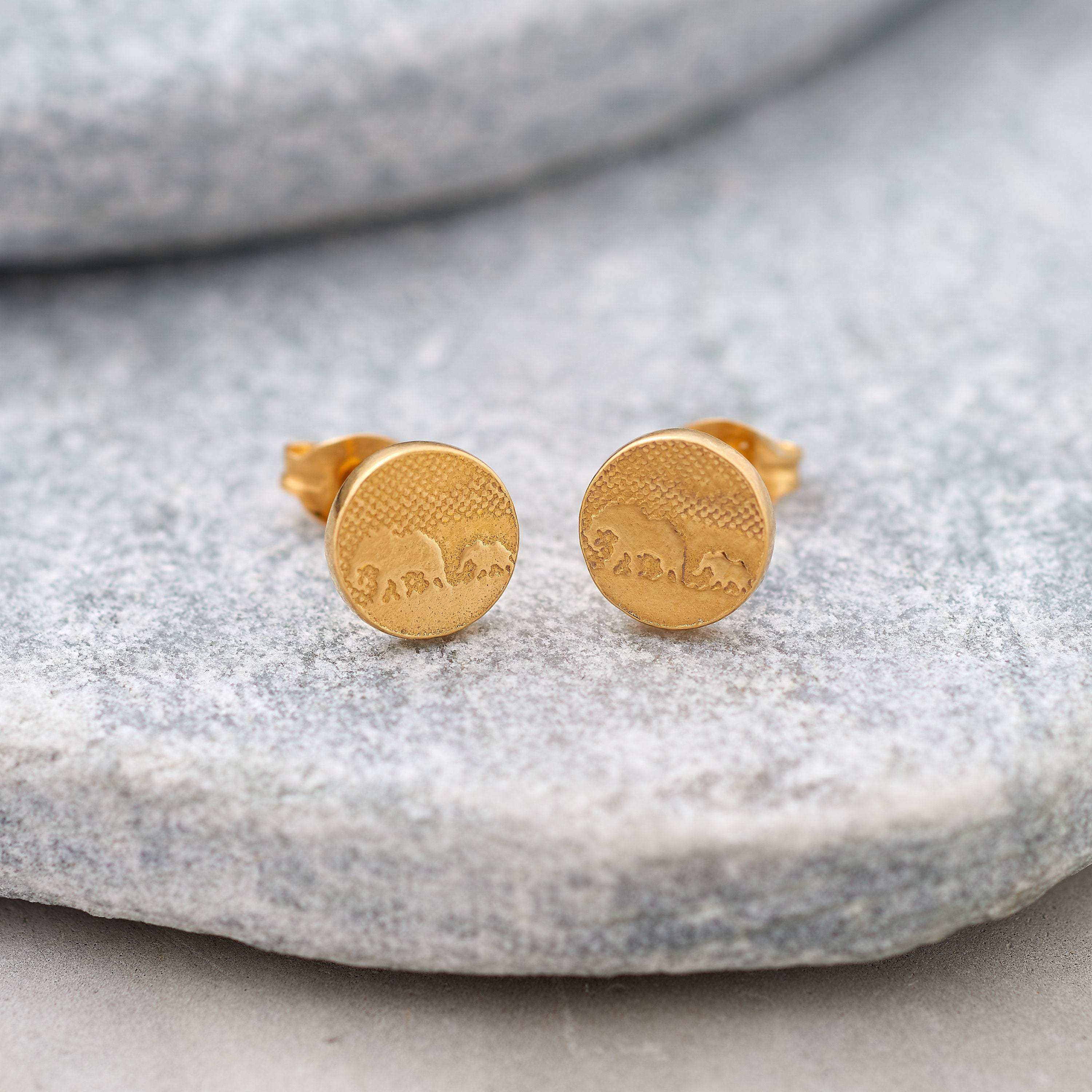 Elephant Stud Earrings | Mother Daughter Jewelry | Mom Earrings | Silver & Gold Elephant Earrings