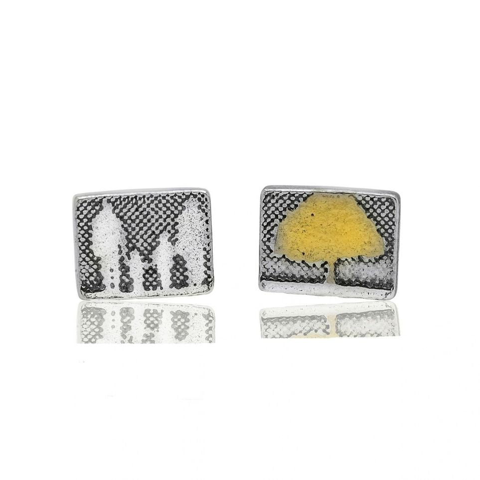 Family Tree Stud Earrings with 22ct Gold Vermeil