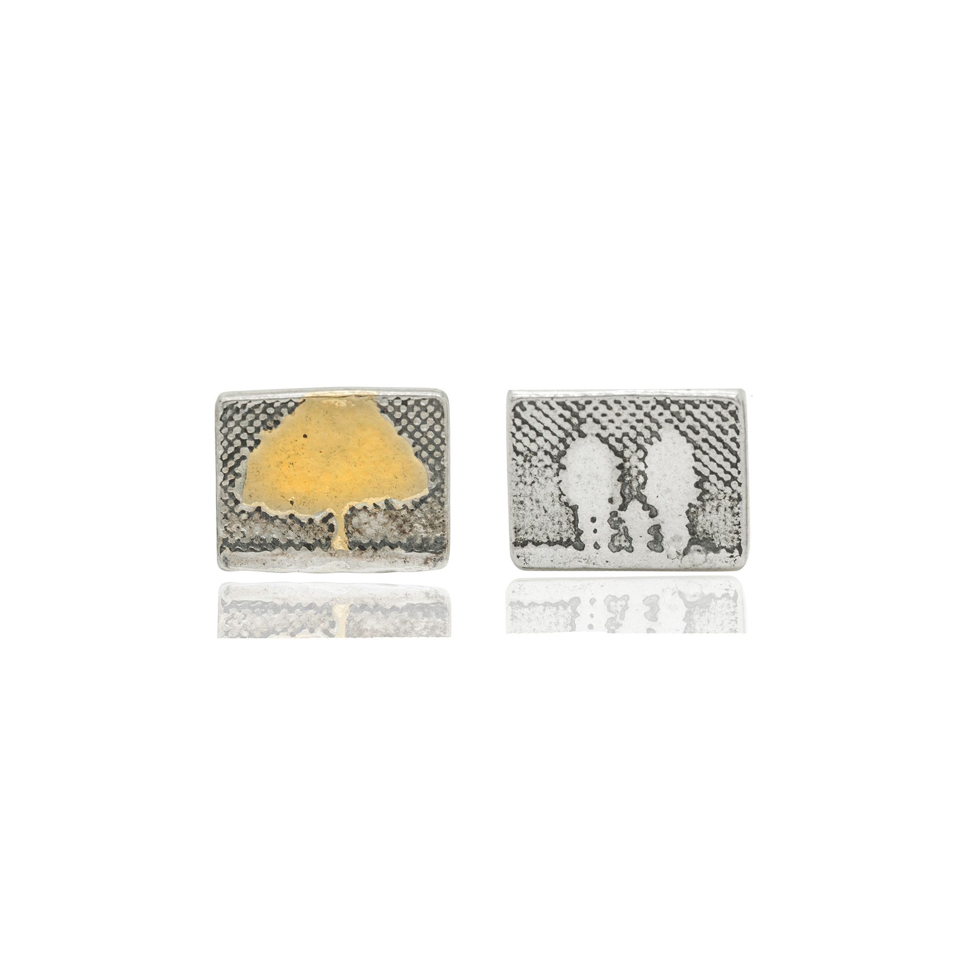 Family Tree Stud Earrings with 22ct Gold Vermeil