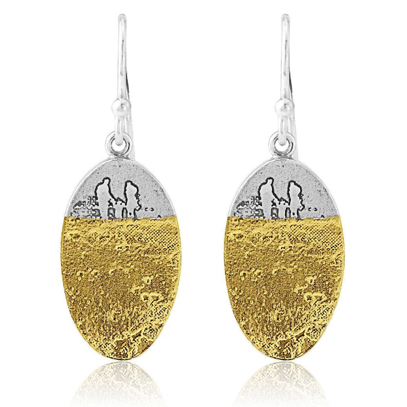 Footprints in the Sand Family Drop Earrings