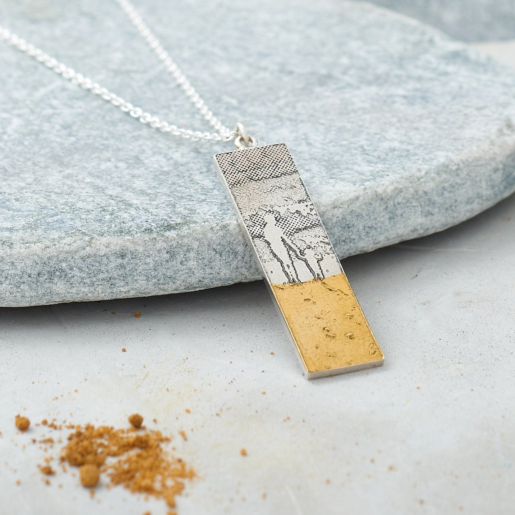Footprints in the Sand Mother and Child Necklace