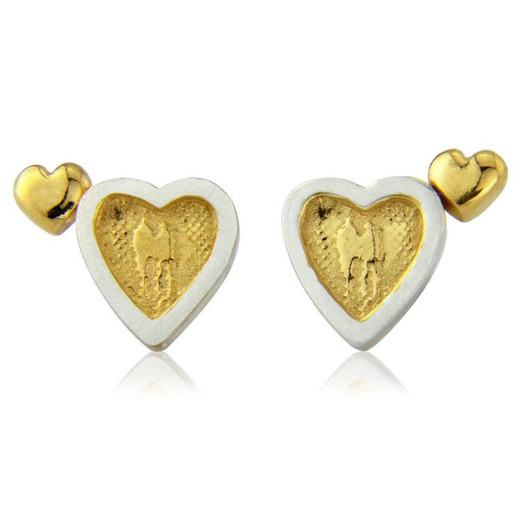 Heart to Heart Stud Earrings