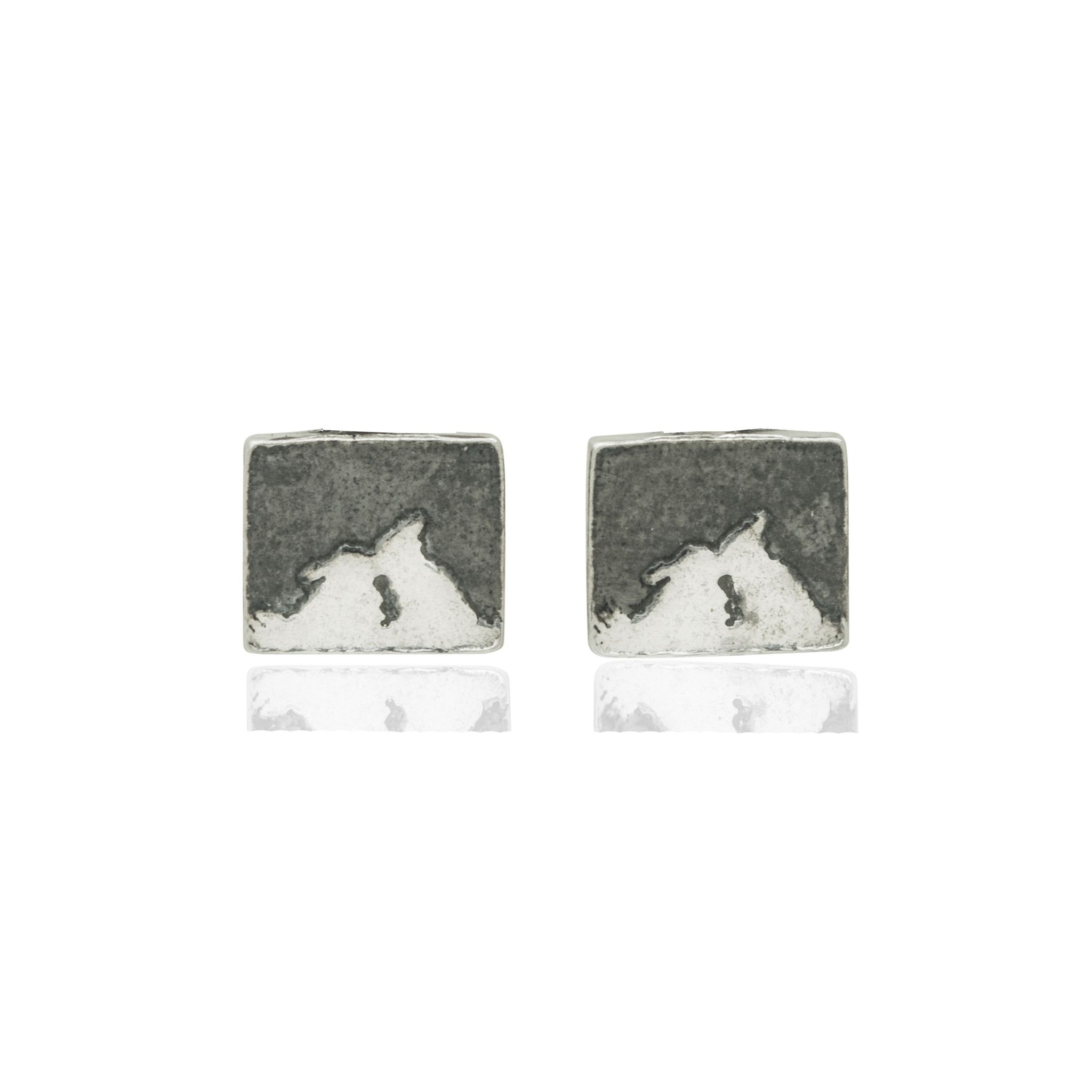 Kissing Bunny Rabbit Night's Sky Earrings