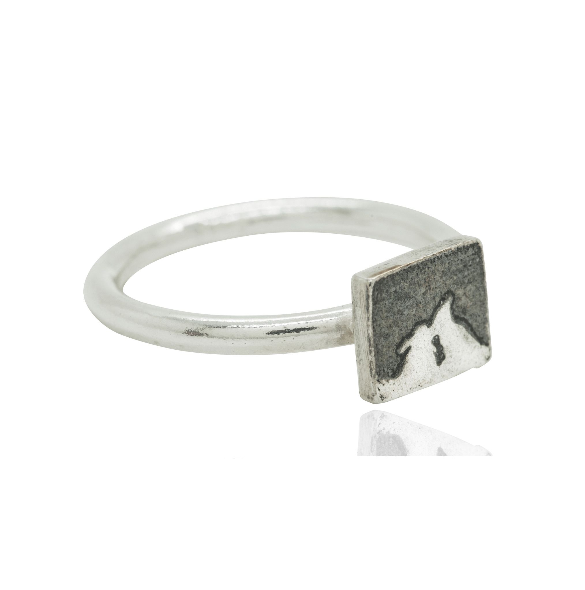 Kissing Bunny Rabbit Night's Sky Ring
