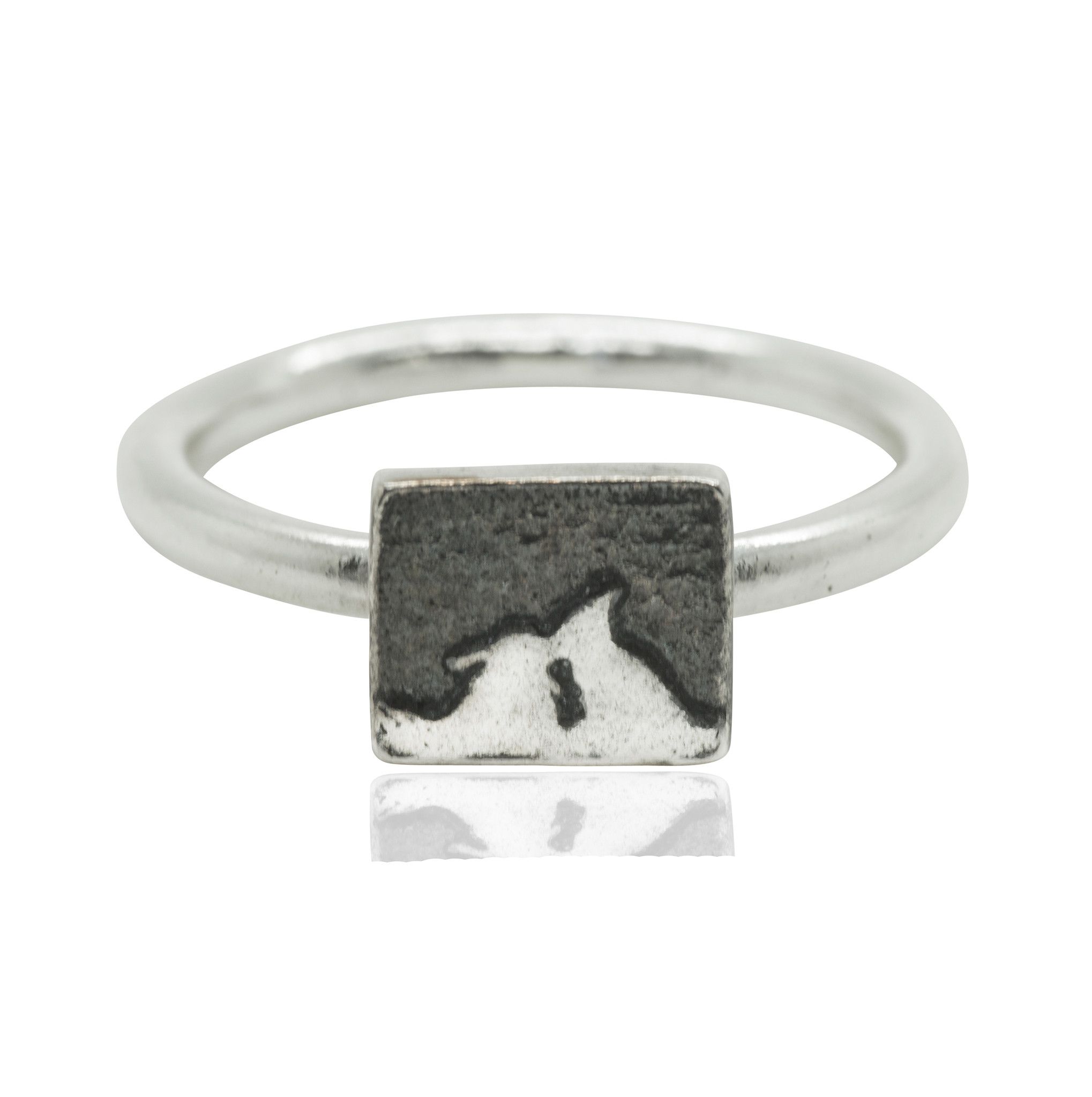 Kissing Bunny Rabbit Night's Sky Ring