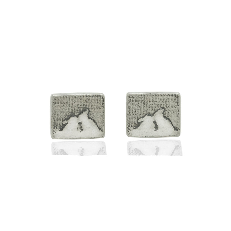 Kissing Bunny Rabbit Stud Earrings