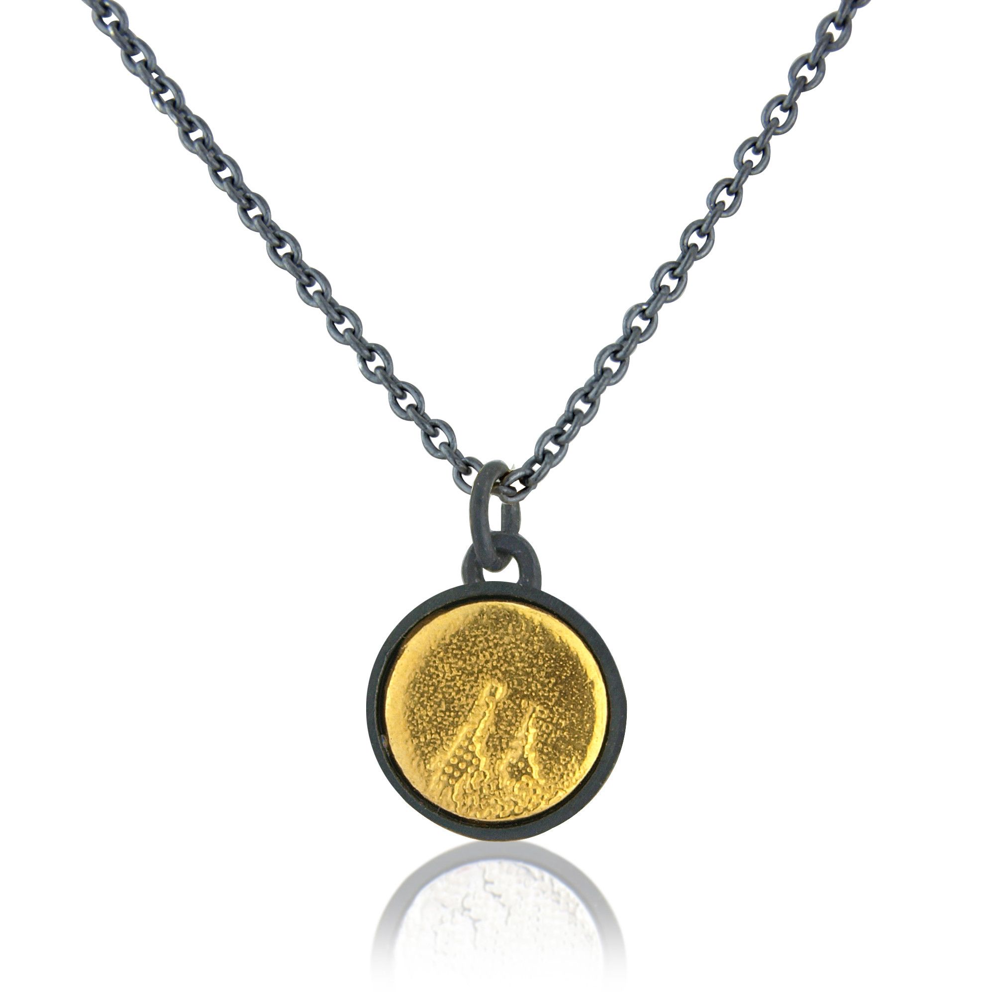 Little Black and Gold Giraffe Necklace (small frame)