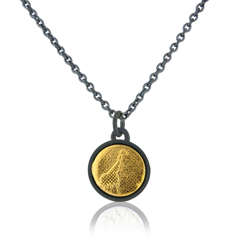 Little Black and Gold Giraffe Necklace (small frame)