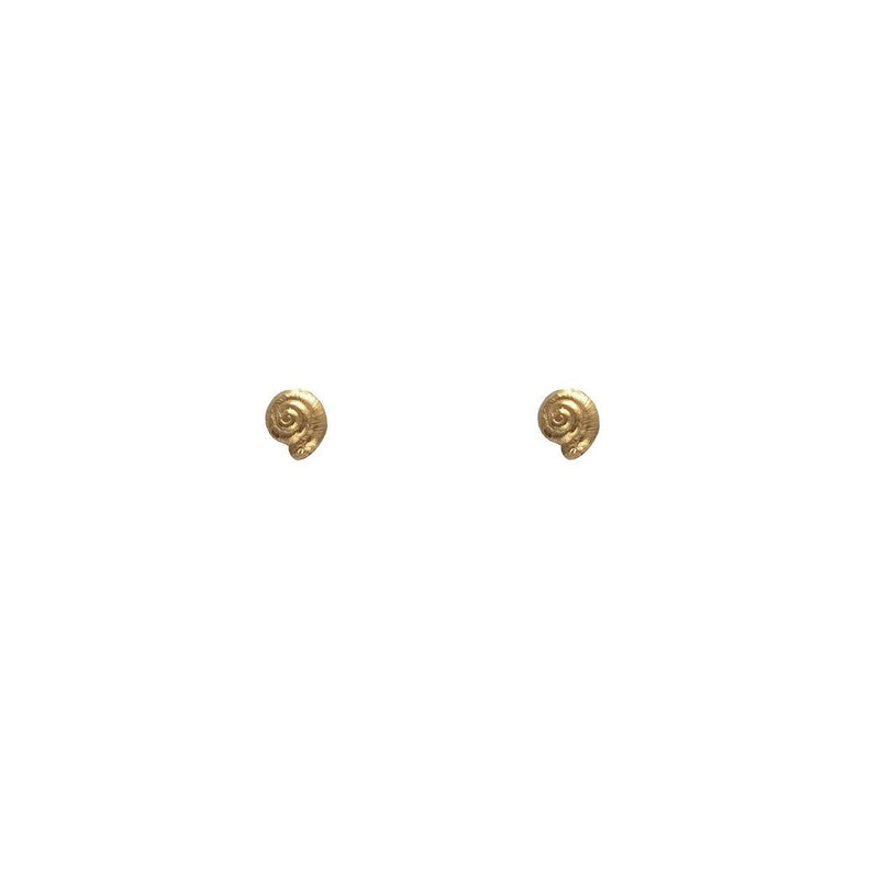 Miniature Silver Shell Earrings with 22ct gold vermeil