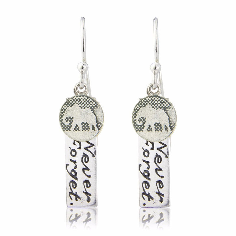 Never Forget Elephant Charm Earrings