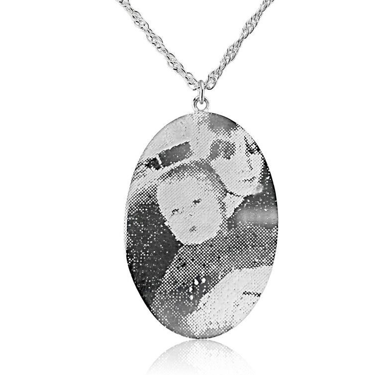 Personalised Oval Photo Necklace (medium size)