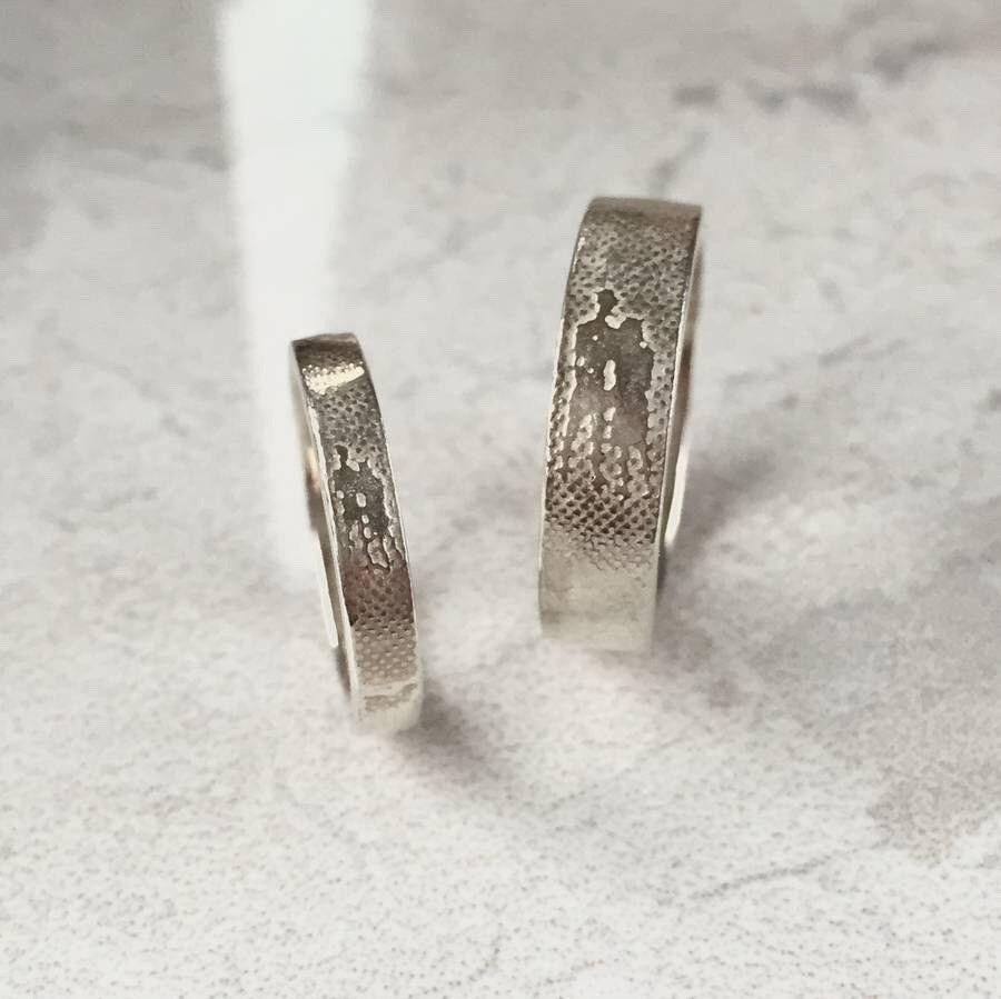 Personalised Wedding Rings with Photo Silhouette
