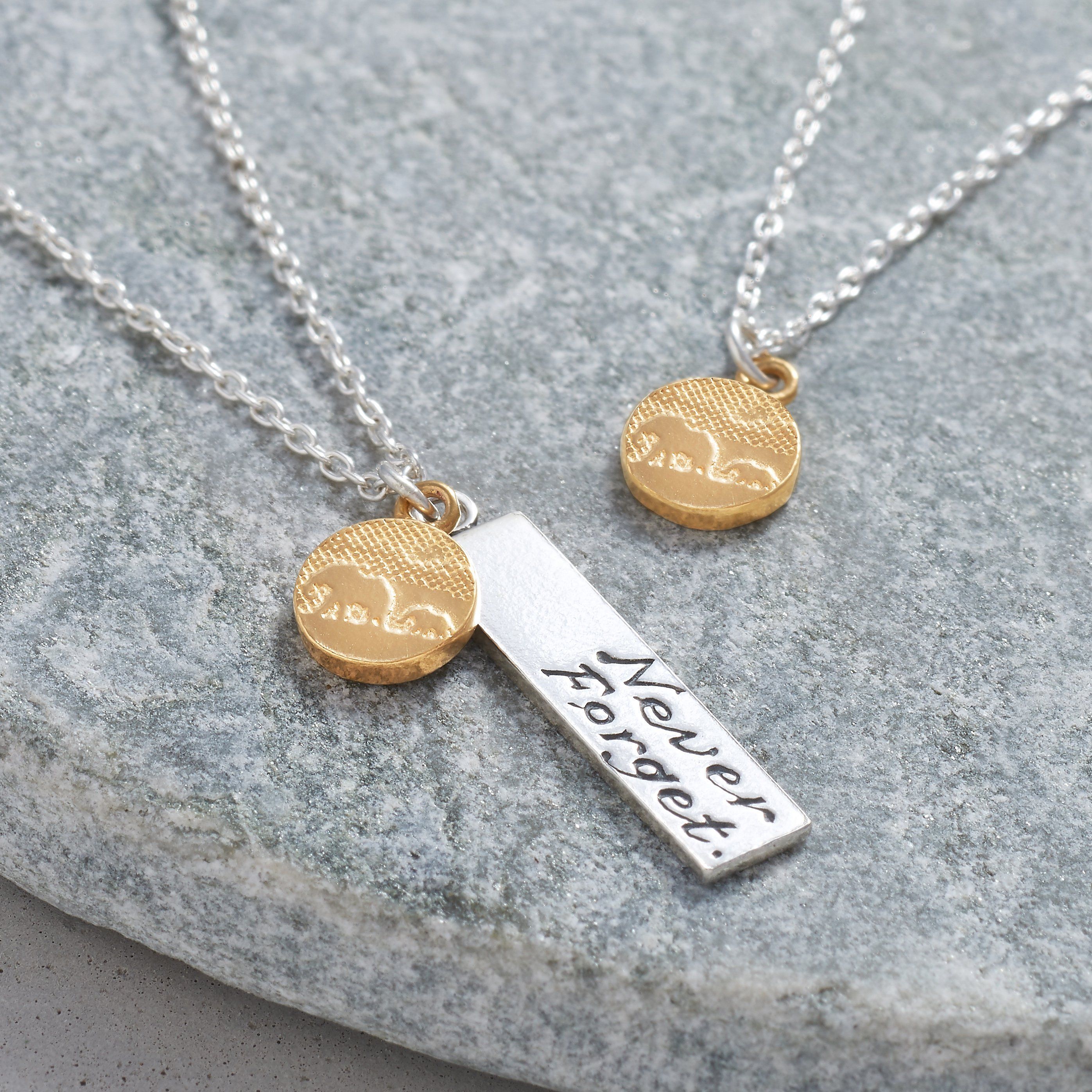 Silver Elephant Necklace With 22ct Gold Vermeil