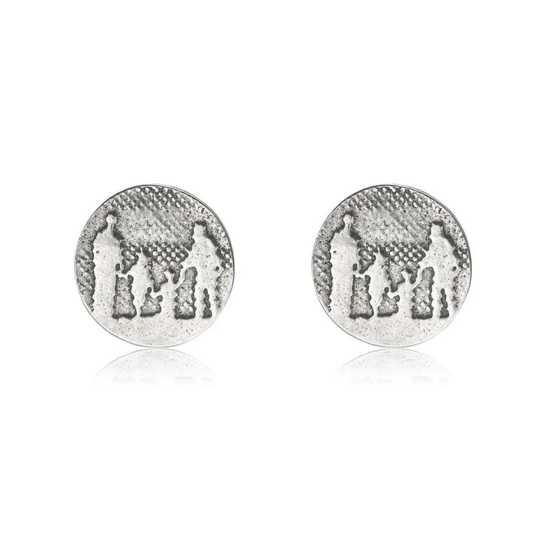 Silver Family Earrings