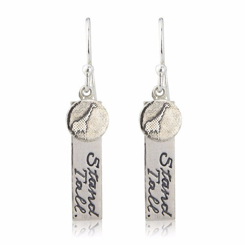 Stand Tall Giraffe Charm Earrings