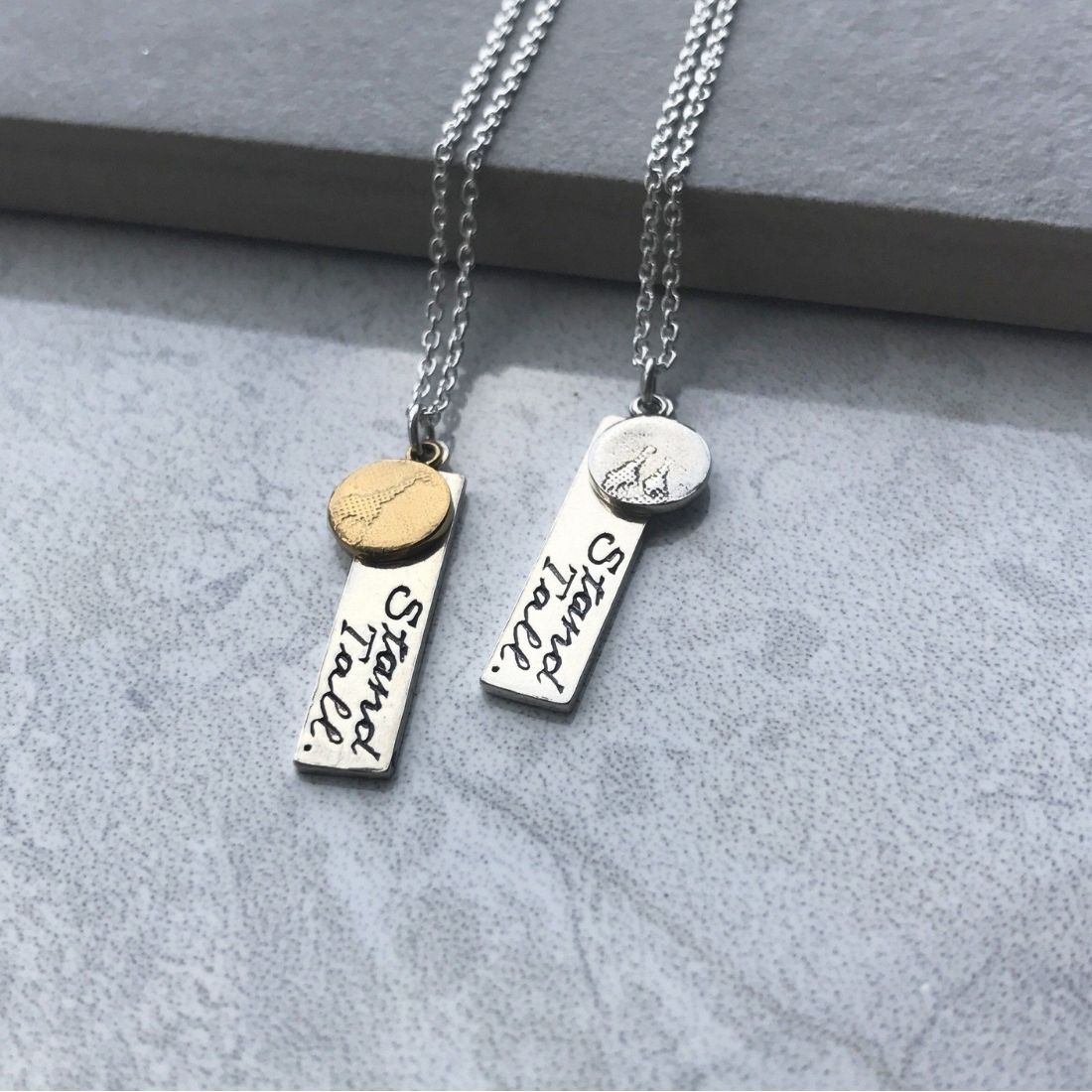 Stand Tall Silver Giraffe Necklace