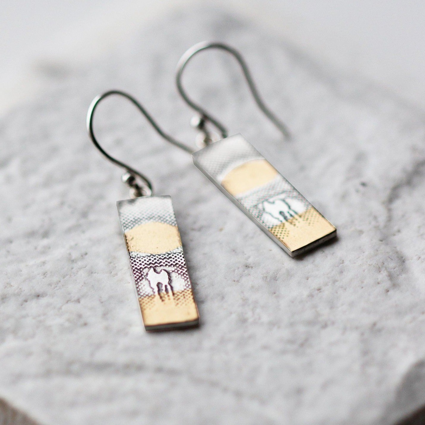sunset couple earrings