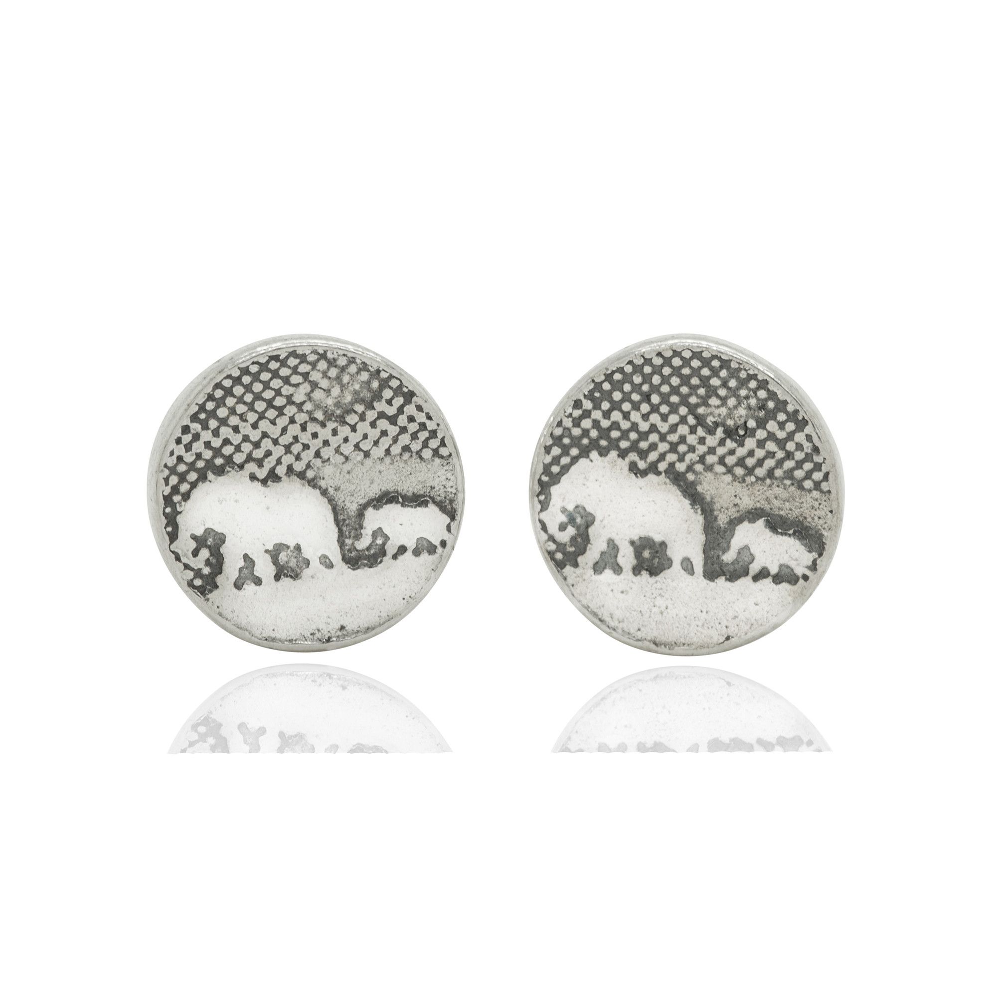 Tiny Mother and Baby Elephant Earrings