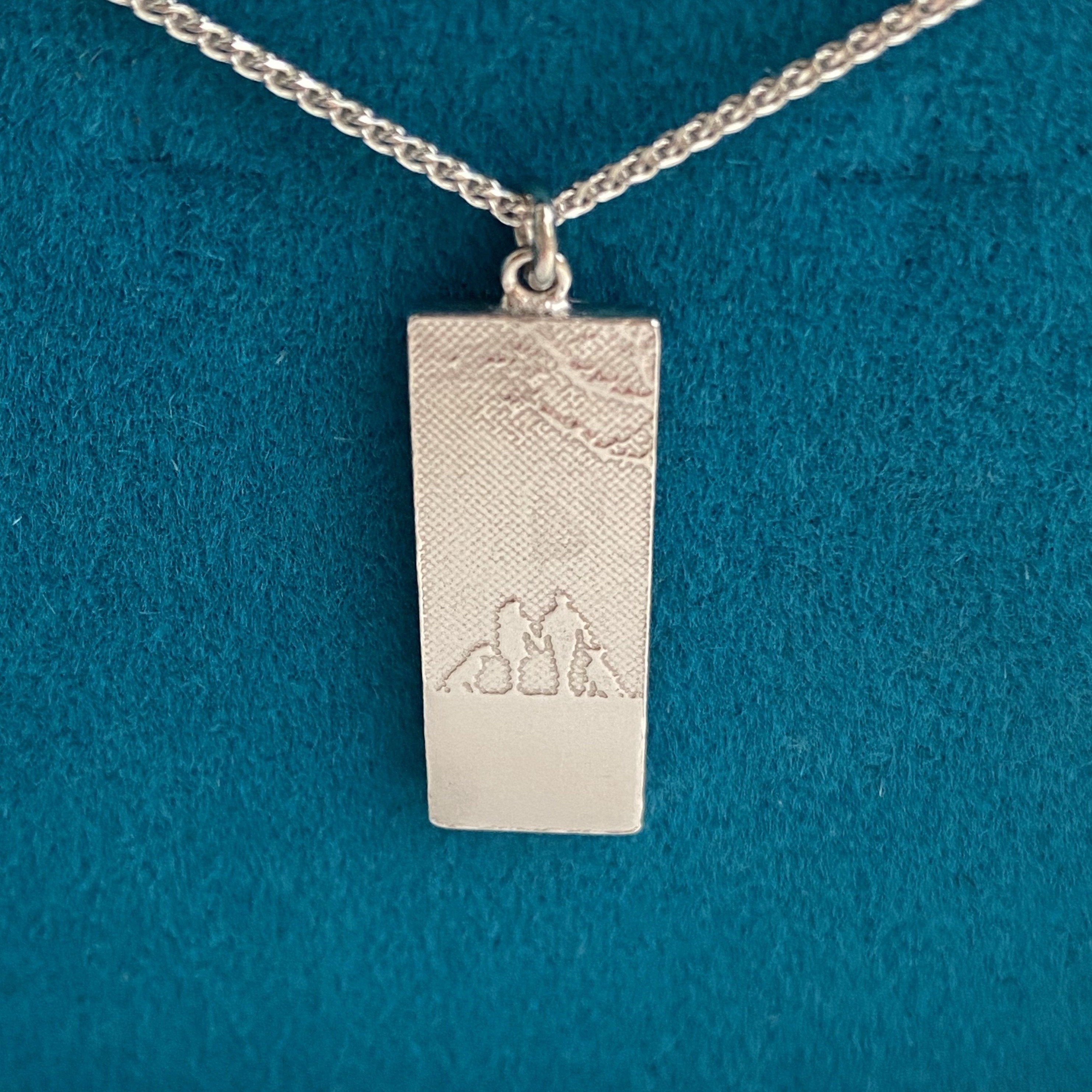 White Gold Couple & Mans Best Friend Necklace with two dogs