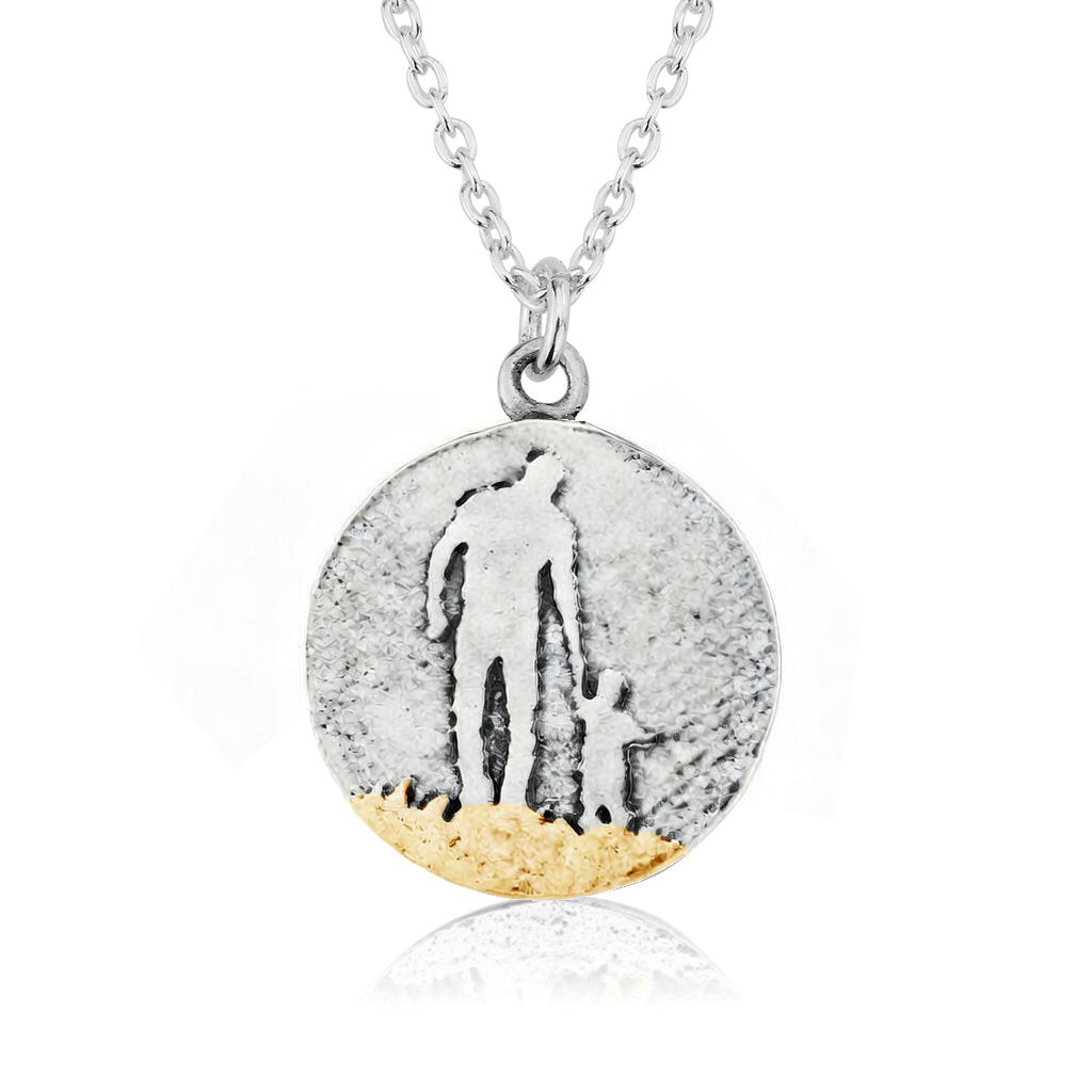 Round Father and Child Beach Necklace