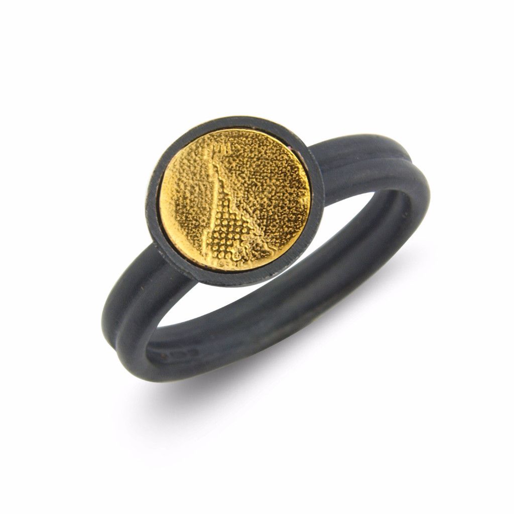 Black and Gold Giraffe Ring (Small)
