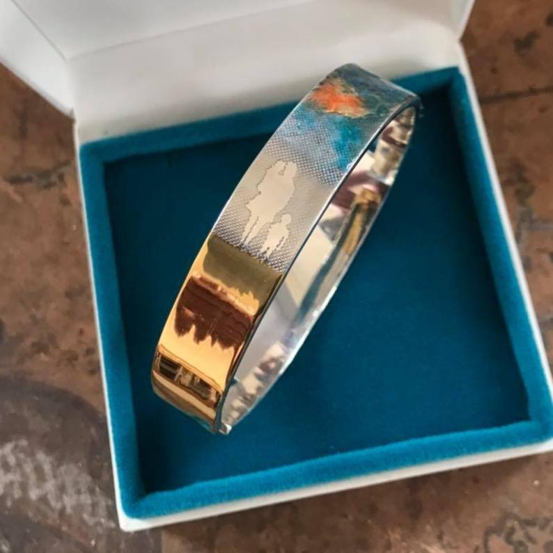 Blue Sky Memories Personalised Bangles with Personalised Engraving