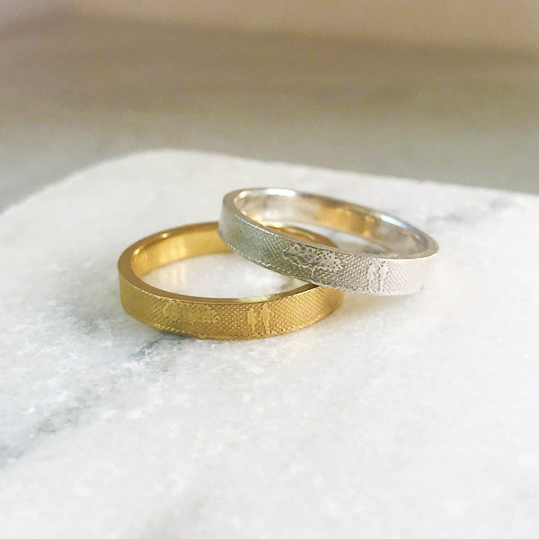 Countryside Couple Wedding & Engagement Ring Set Yellow Gold