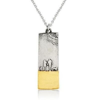 Couple & Two Dogs Beach Memories Necklace