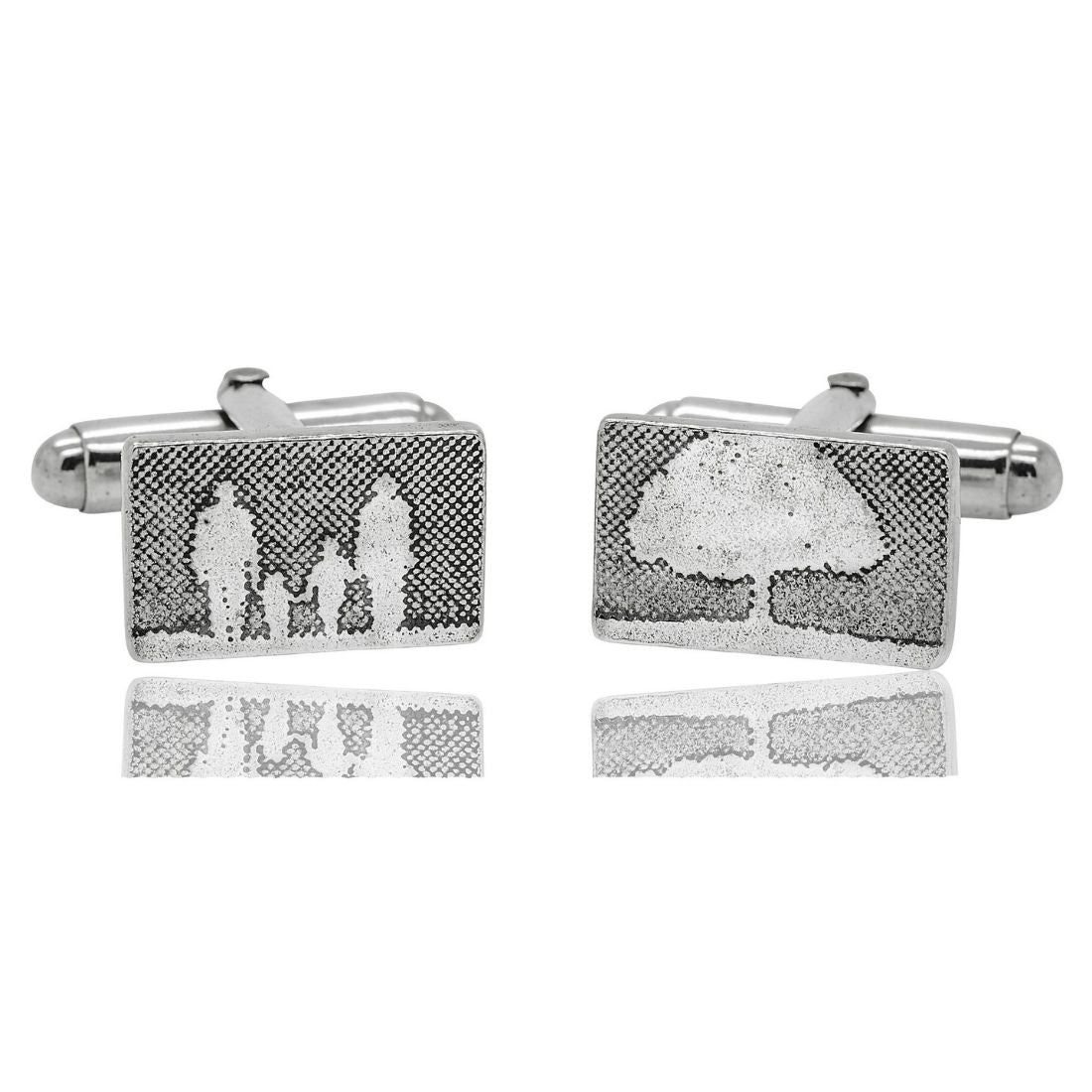 Dads Family Cufflinks in sterling silver.