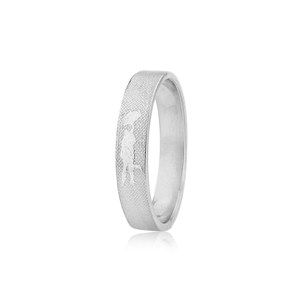 Dancing in the Rain 5mm Wedding Ring in White Gold/Platinum