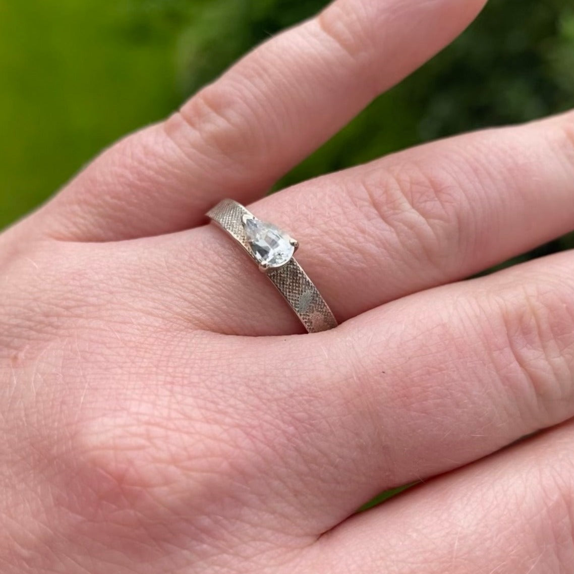 Dancing in the Rain Diamond Engagement Ring in White Gold/Platinum