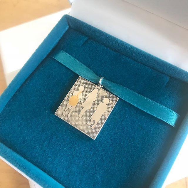  Personalised Photo Jewellery from photographs in blue box