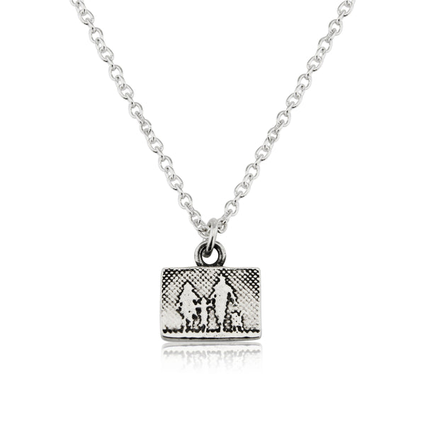 Dog Lovers Family Necklace in sterling silver