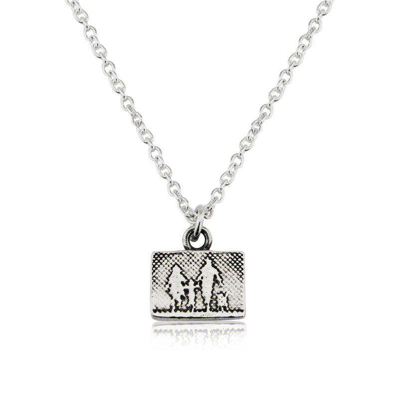 Dog Lovers Family Necklace in sterling silver