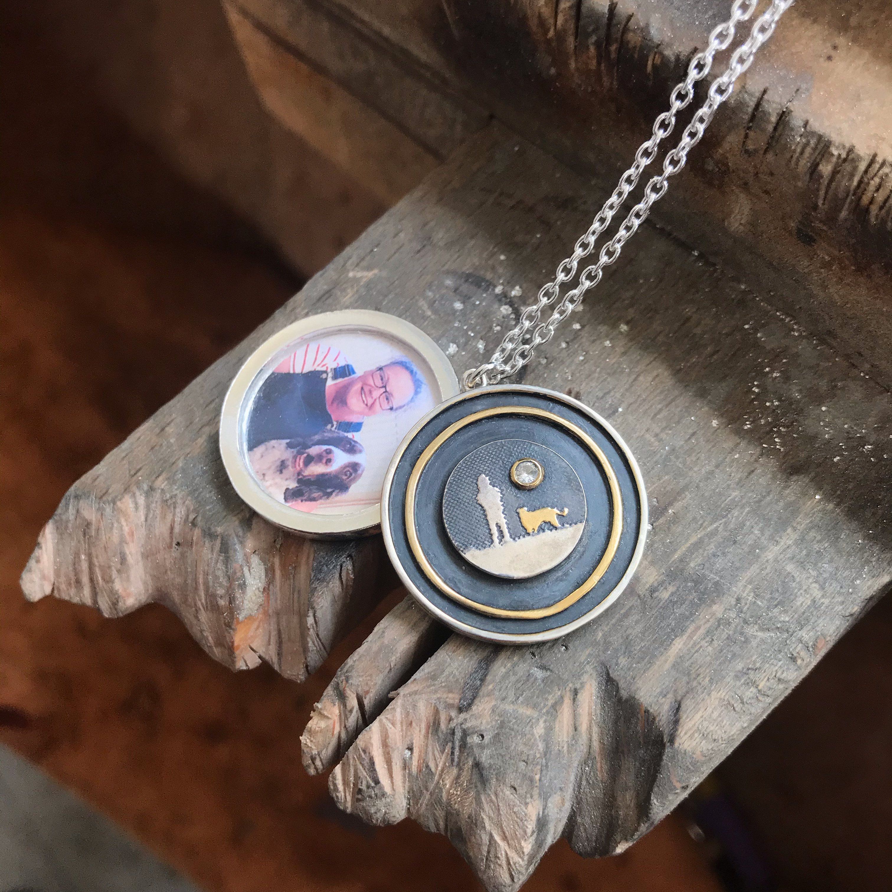 Dog Lovers Sapphire Moon Locket