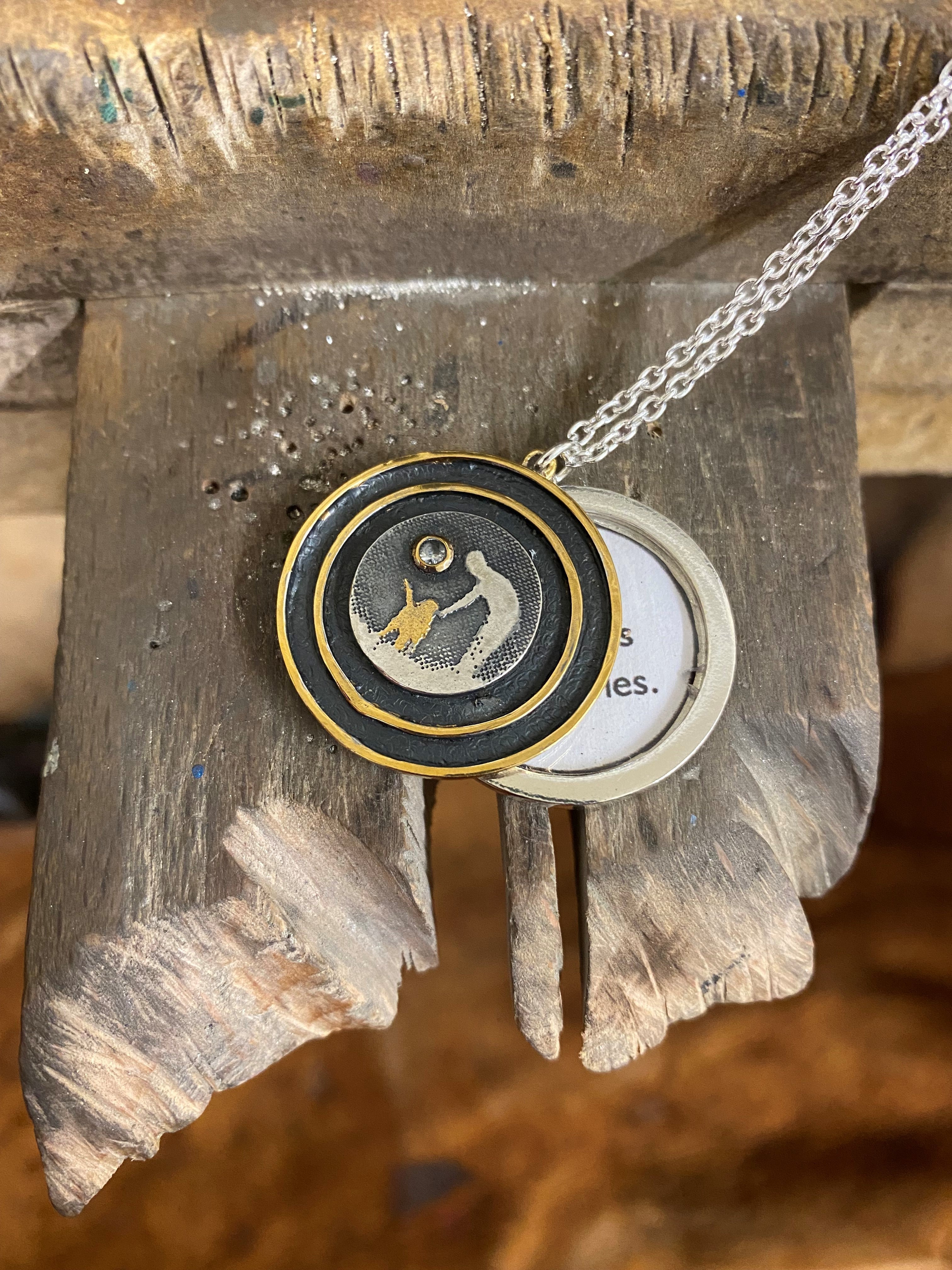 Dog Lovers Sapphire Moon Locket
