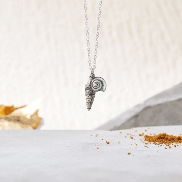 Double Shell Pendant in Sterling Silver